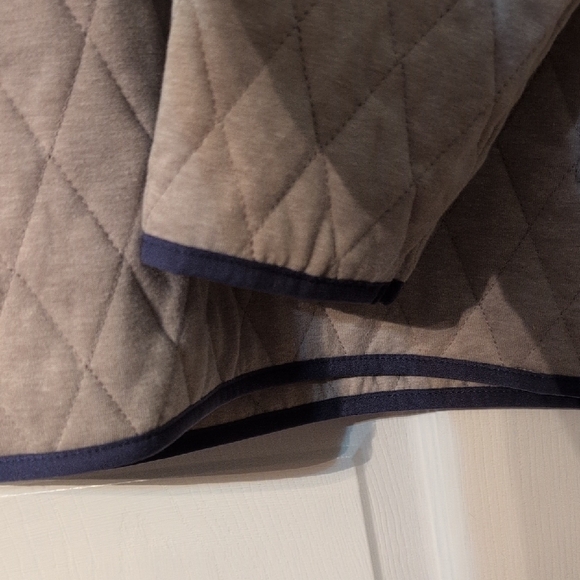 Southern Marsh Two-Tone Quilted Pullover - Navy and Tan - Picture 7 of 7